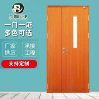 厂家供应木纹转印防火门 木制免漆防火门 木制消防门 医院学校门